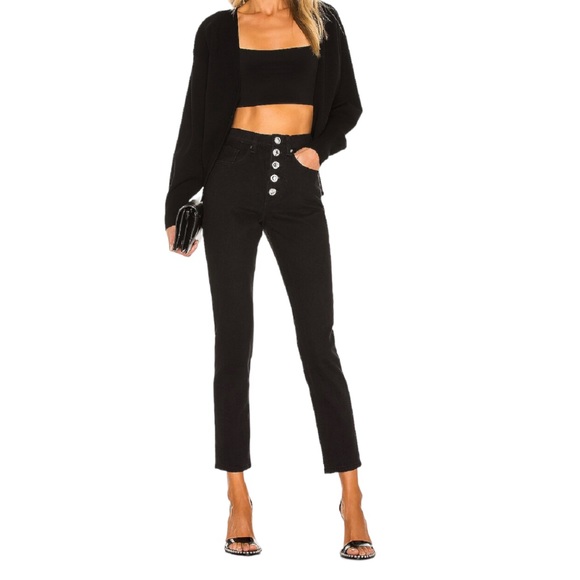 WeWoreWhat Denim - NWT WEWOREWHAT The Danielle Crystal High Rise Straight Leg Jean